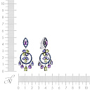 Серьги из белого золота с бриллиантами, аметистами