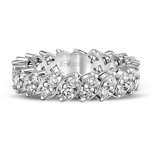 Кольцо из белого золота с бриллиантами