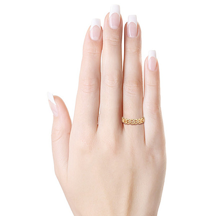 Кольцо обручальное из желтого золота с бриллиантами