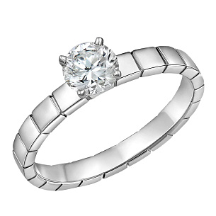 Кольцо из белого золота с бриллиантом