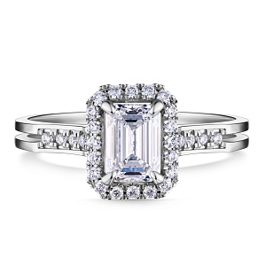 Кольцо из белого золота с бриллиантами