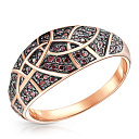 Кольцо из красного золота с фианитом