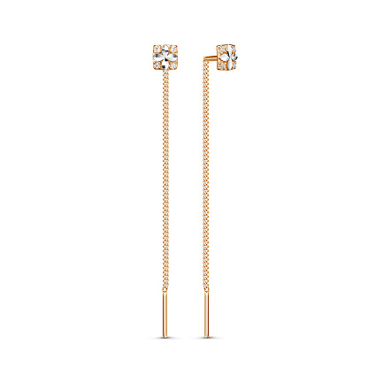 Серьги из красного золота