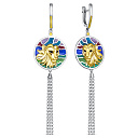 Серьги с английским замком из серебра