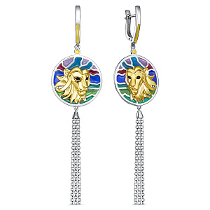 Серьги с английским замком из серебра