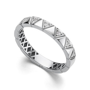 Кольцо из белого золота с бриллиантом