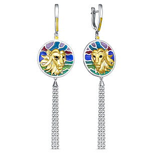 Серьги с английским замком из серебра