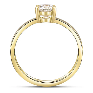 Кольцо из желтого золота с бриллиантом