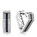 Серьги из серебра с фианитом