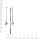 Серьги из серебра с фианитом