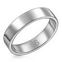 Кольцо обручальное из белого золота