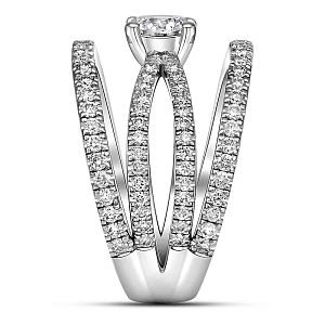 Кольцо из белого золота с бриллиантами