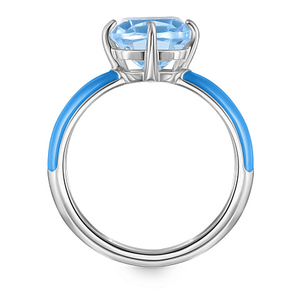 Кольцо из серебра с эмалью