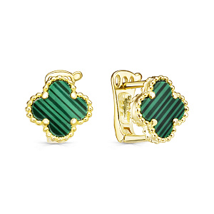 Серьги с английским замком из серебра