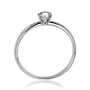 Кольцо помолвочное из белого золота с бриллиантом