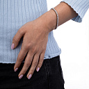 Браслет декоративный из серебра с фианитом