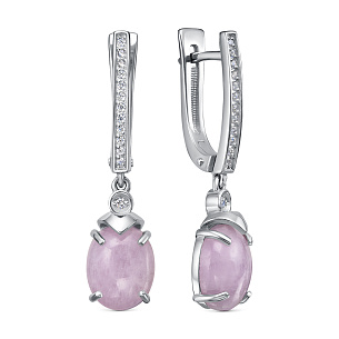 Серьги с английским замком из серебра