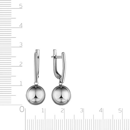 Серьги с английским замком из серебра