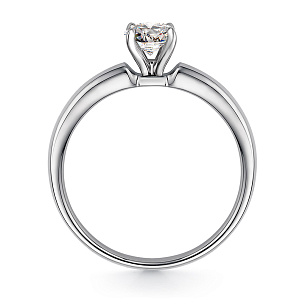 Кольцо из белого золота с бриллиантом