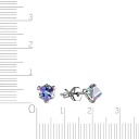 Серьги из серебра с фианитом