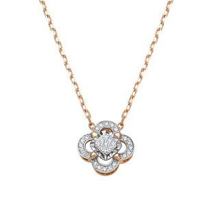 Колье из красного золота с бриллиантом