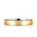 Кольцо обручальное из комбинированного золота с бриллиантами