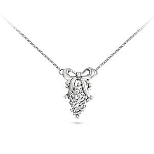 Колье из серебра с фианитами