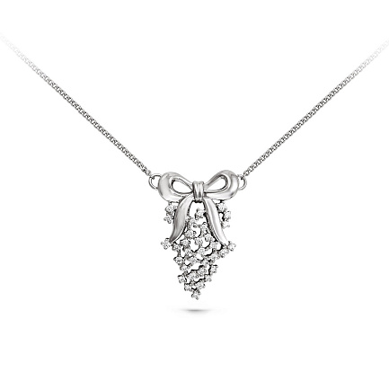 Колье из серебра с фианитами