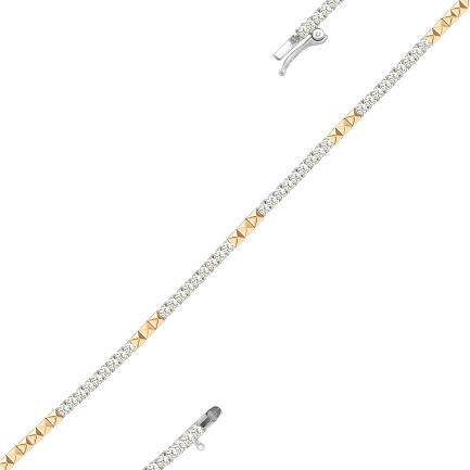 Браслет из красного золота с бриллиантами