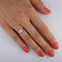 Кольцо из белого золота с бриллиантом