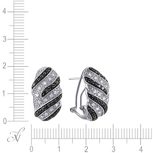 Серьги из белого золота с бриллиантами