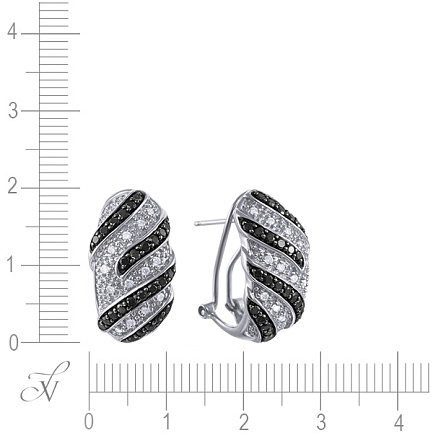 Серьги из белого золота с бриллиантами