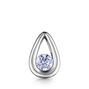 Подвеска из белого золота с бриллиантом