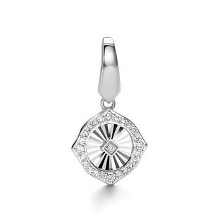 Подвеска из белого золота с бриллиантом