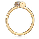 Кольцо из желтого золота с бриллиантами