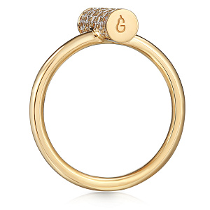 Кольцо из желтого золота с бриллиантами