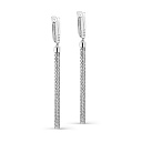 Серьги с английским замком из белого золота с бриллиантами