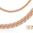 Браслет ручной работы из красного золота, плетение бисмарк