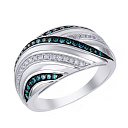 Кольцо из белого золота с бриллиантами