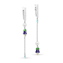 Серьги с английским замком из серебра с жемчугом