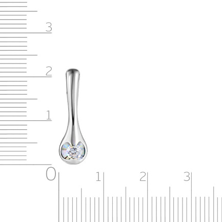 Подвеска из белого золота с бриллиантом