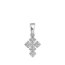 Крест из белого золота с бриллиантами