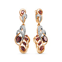 Серьги с английским замком из комбинированного золота