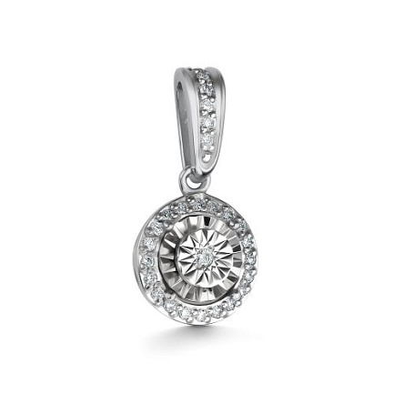 Подвеска из белого золота с бриллиантами