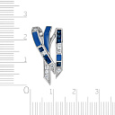 Подвеска из белого золота с бриллиантами, сапфирами