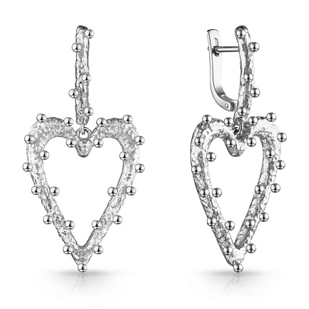 Серьги с английским замком из серебра