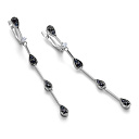 Серьги с английским замком из белого золота с бриллиантами