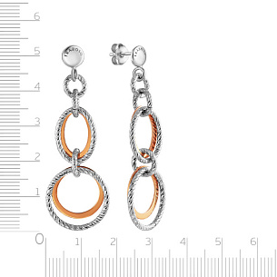 Серьги из серебра с золочением