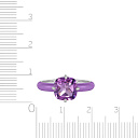 Кольцо из серебра с аметистом, эмалью