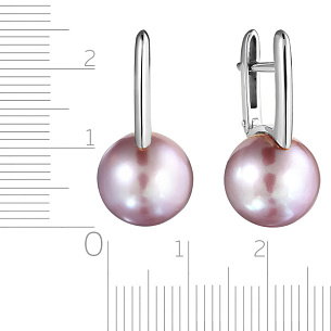 Серьги из белого золота с жемчугом